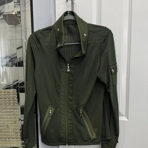 Olive Green Women's Mesh Jacket
